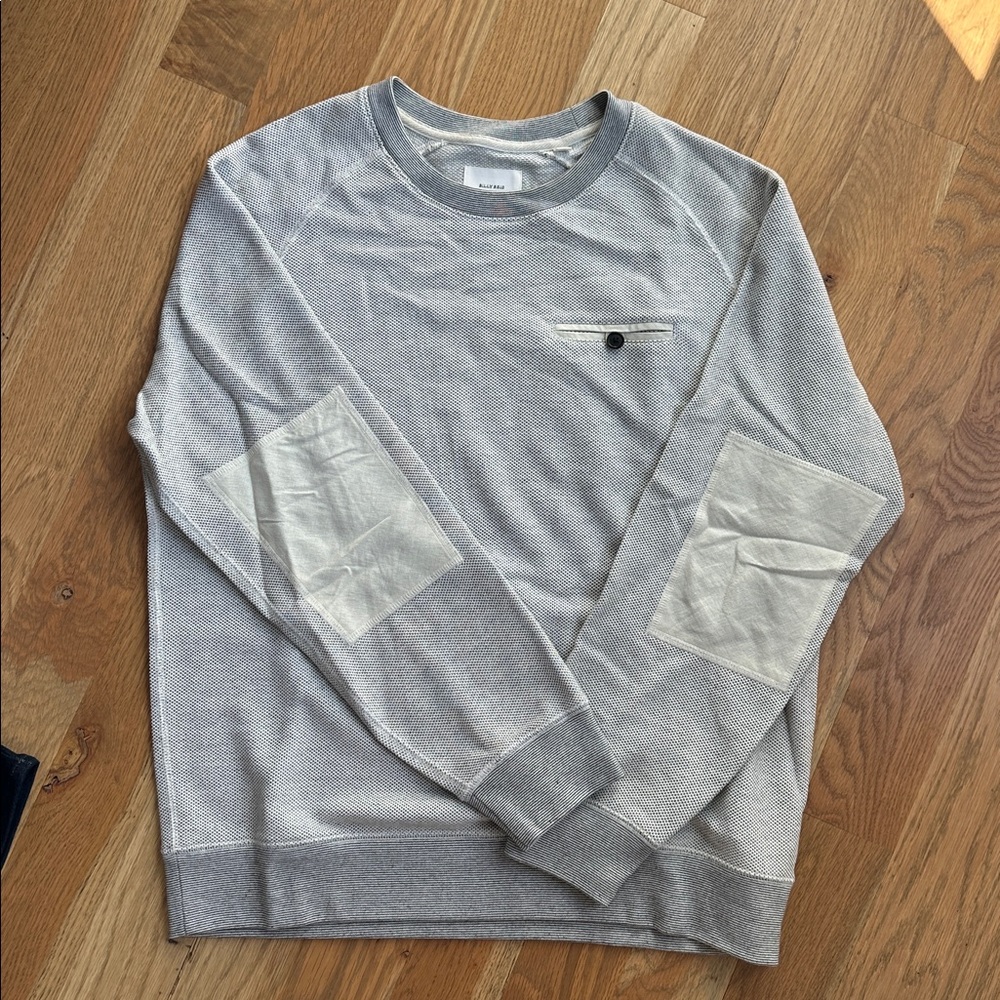 Billy Reid Gray and White Knit Top